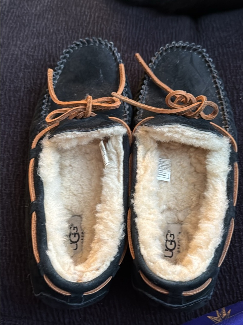 UGG Kids Black Slip-On Shoes